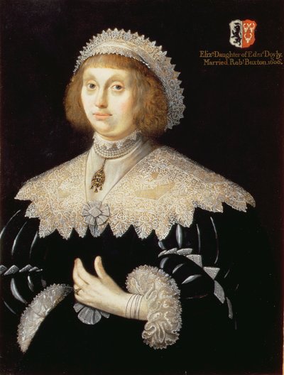 Porträt von Margaret Conyers (Mrs John Buxton of Tibenham) c.1640 von English School